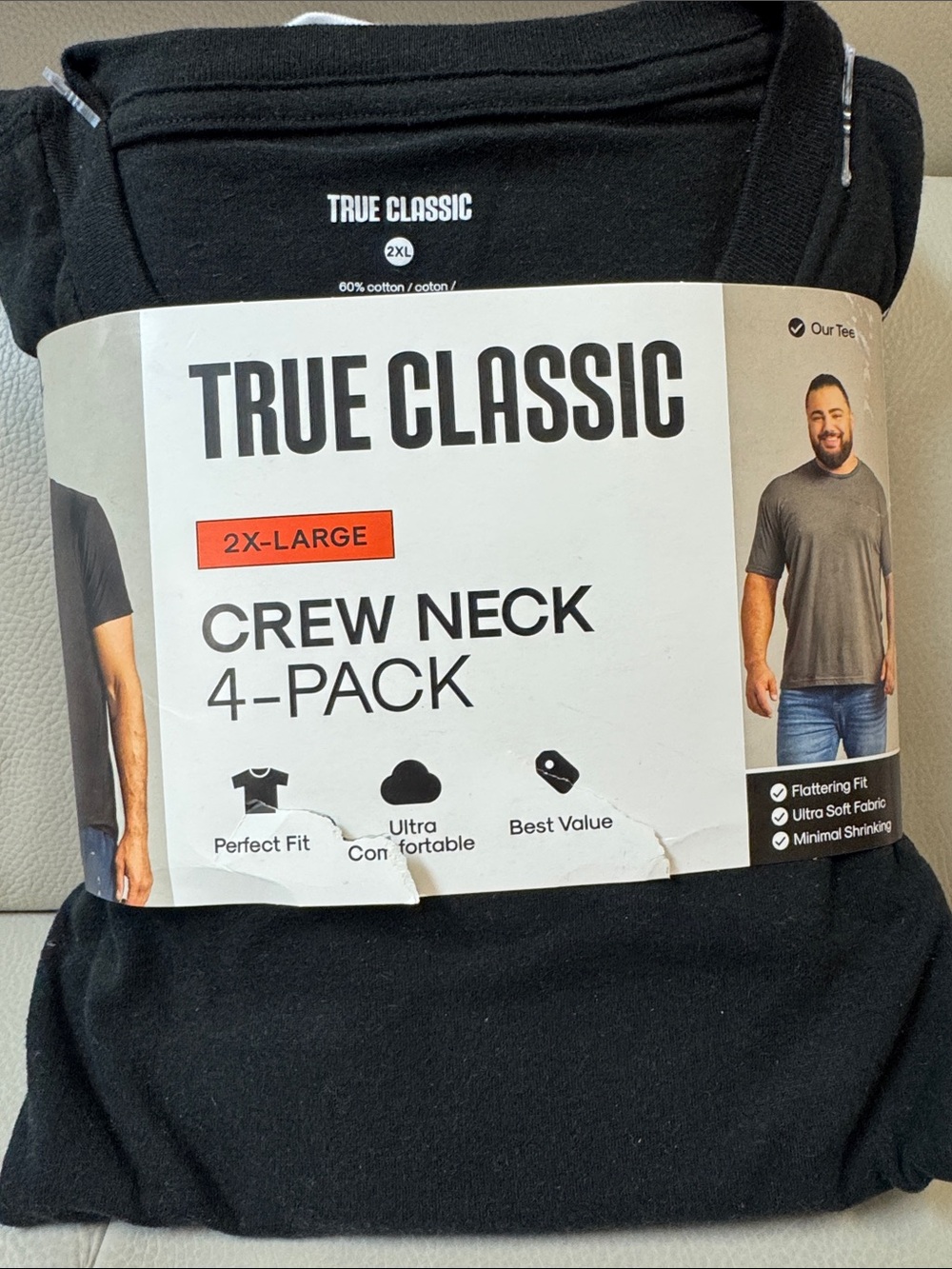 Men's True Classic Crew Neck 4 pack - 2XL